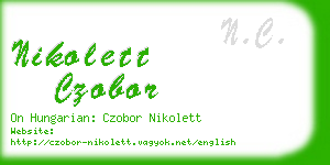 nikolett czobor business card